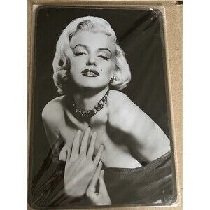 Marilyn Monroe Sign - Vintage Style Metal Tin Wall  12x8”